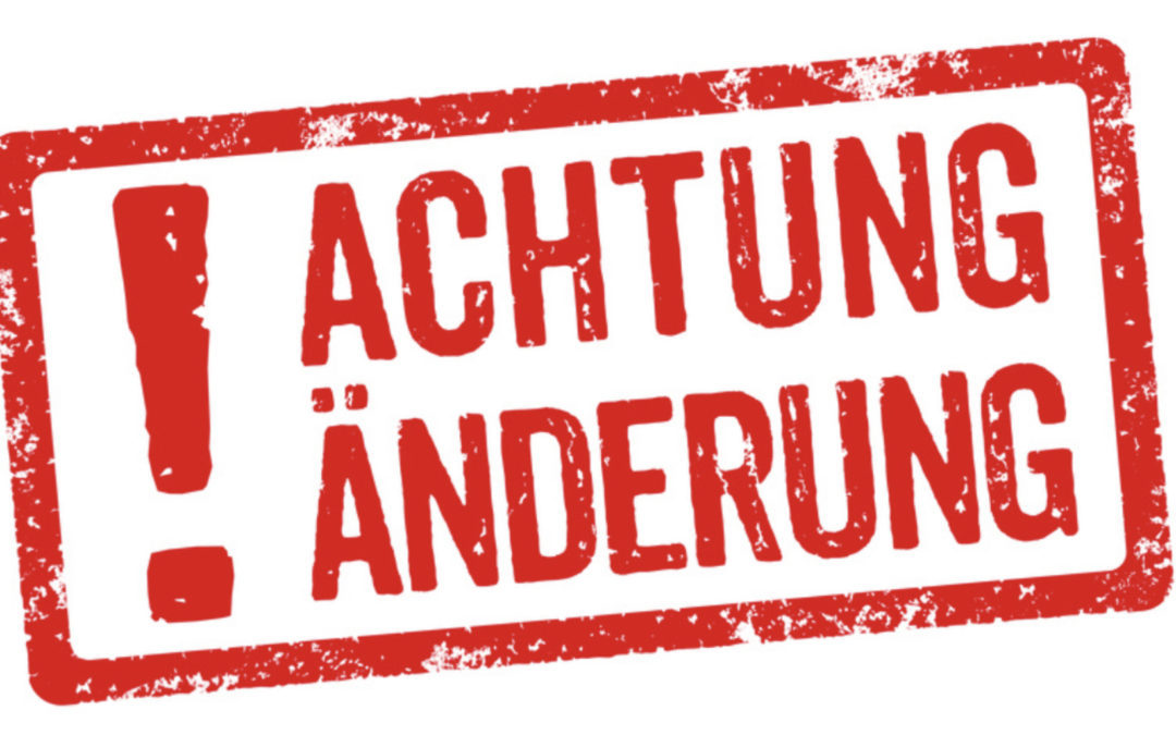 Update Öffnungszeiten